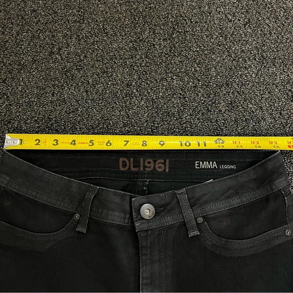 DL1961 Emma Skinny Low Rise Instasculp Black Jeans Sz 29 - Picture 12 of 15